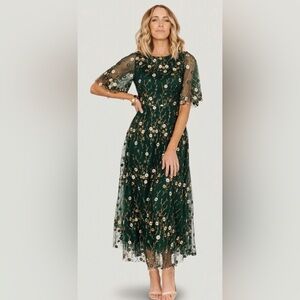 Baltic Born Arabella Green Floral Maxi Dress